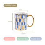 Set Of 2 Splendour Ceramic Mugs With Gift Box 350ml Nestasia