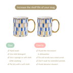 Set Of 2 Splendour Ceramic Mugs With Gift Box 350ml Nestasia