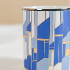 Set Of 2 Blue Gold Tea Cups With Gift Box 350ml Nestasia