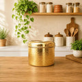 Brass Hammered Container With Lid Vedansh Craft
