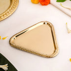 Veda Pure Brass Triangle Serving Platter Set Of 2 16x15cm Nestasia