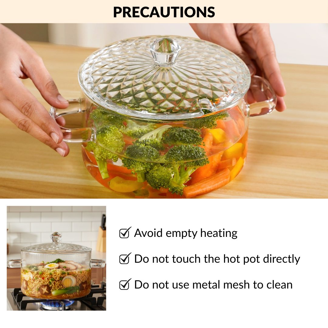 Cooking Pot With Embossed Lid 1800ml Nestasia