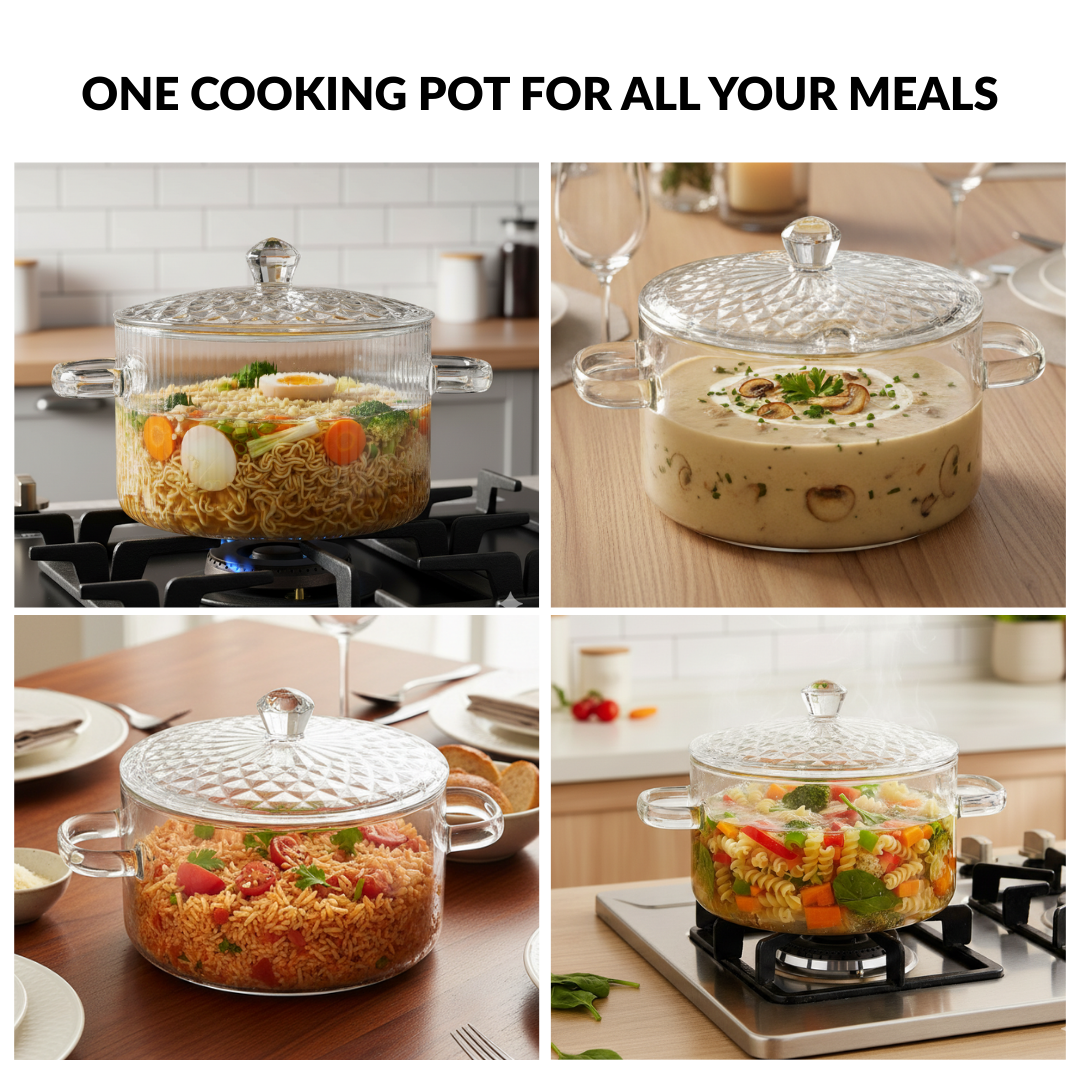 Cooking Pot With Embossed Lid 1800ml Nestasia