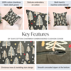 Pine Trees Under The Night Sky Sofa Cushion Cover 40x40cm Nestasia