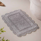 Plush Crochet Cotton Door Mats Set Of 2 29x21 Inch Nestasia