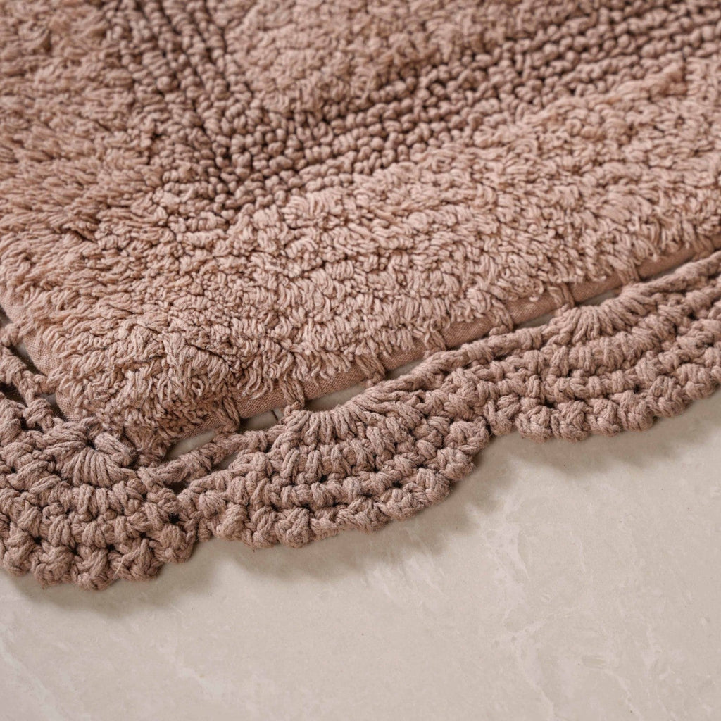 Plush Crochet Cotton Door Mats Set Of 2 29x21 Inch Nestasia