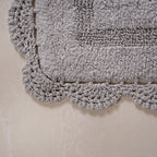 Plush Crochet Cotton Door Mats Set Of 2 29x21 Inch Nestasia
