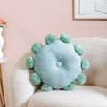 Pom Pom Round Cushion Mint Green 17 Inch Nestasia