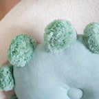 Pom Pom Round Cushion Mint Green 17 Inch Nestasia