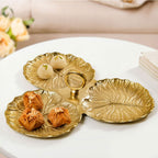 Lotus Leaf Trio Platter Gold Nestasia