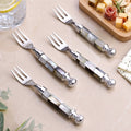 Mosaic Mother Of Pearl Cocktail Fork Set Of 4 Nestasia