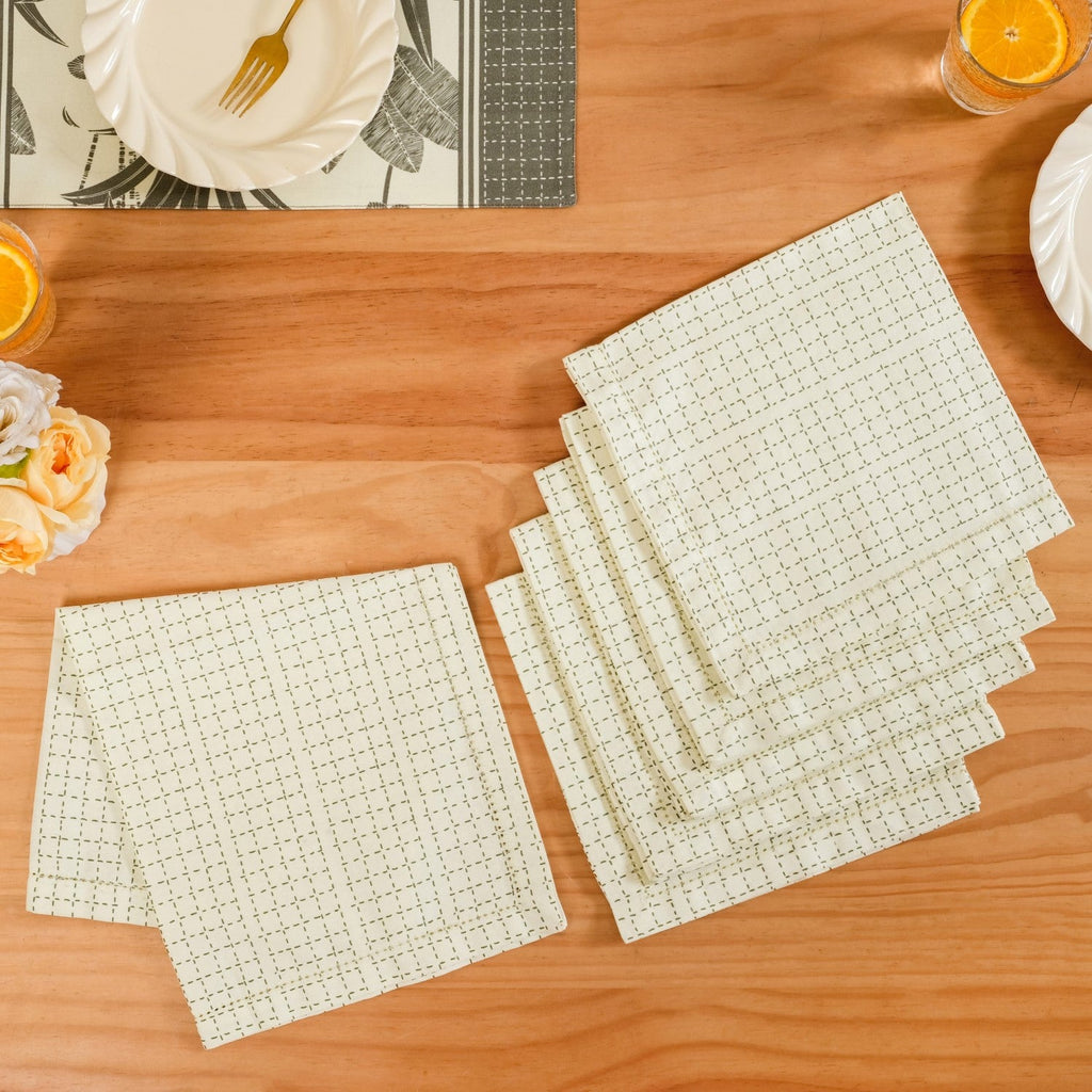 Pure Cotton Table Napkin Set Of 6 Nestasia