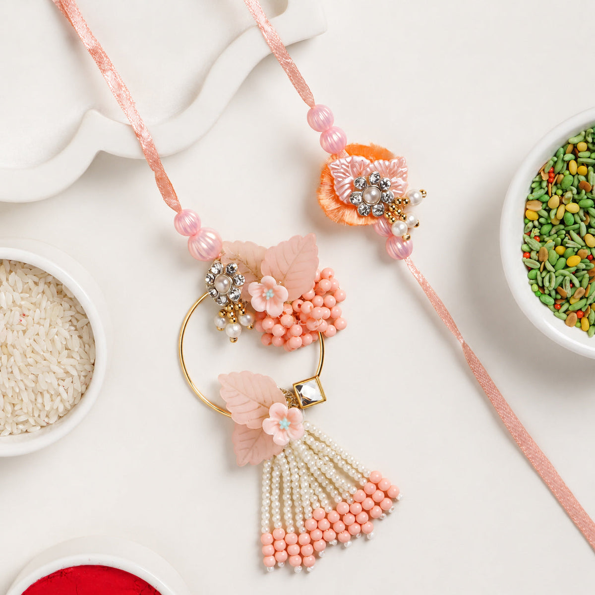 Blush Berry Rakhi And Lumba Gift Set Nestasia