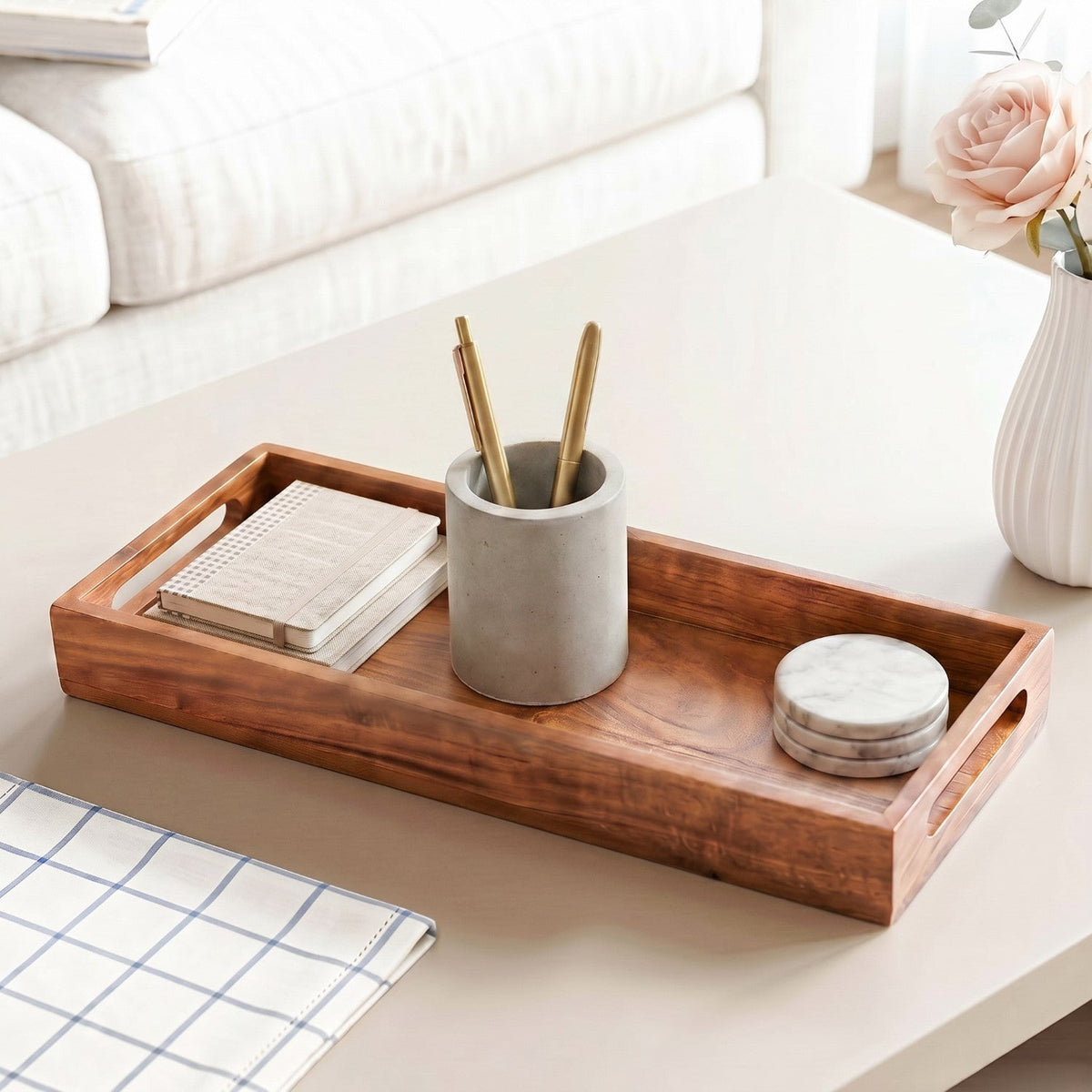 Wooden Snack Serving Tray 41x16cm Nestasia