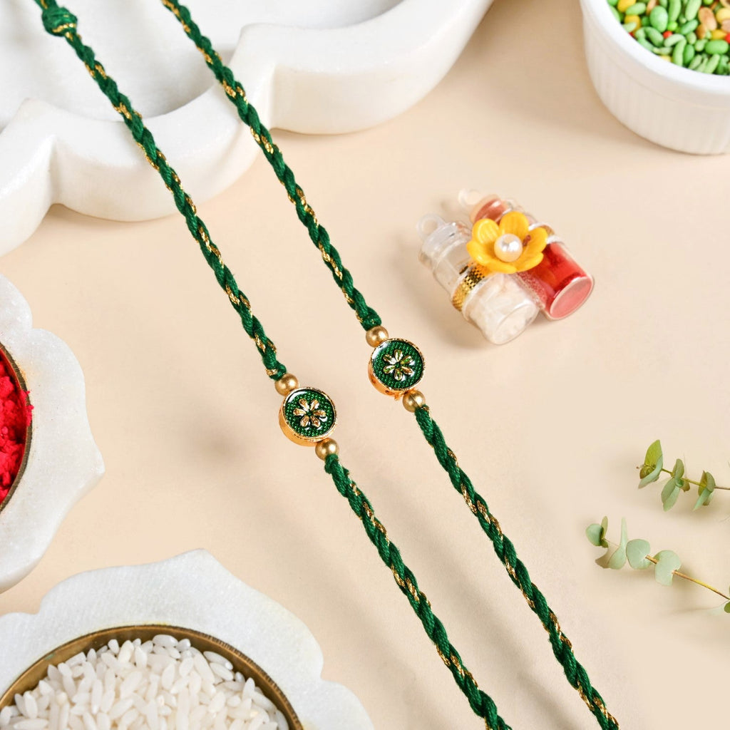 Verdant Bloom Rakhi Set Nestasia