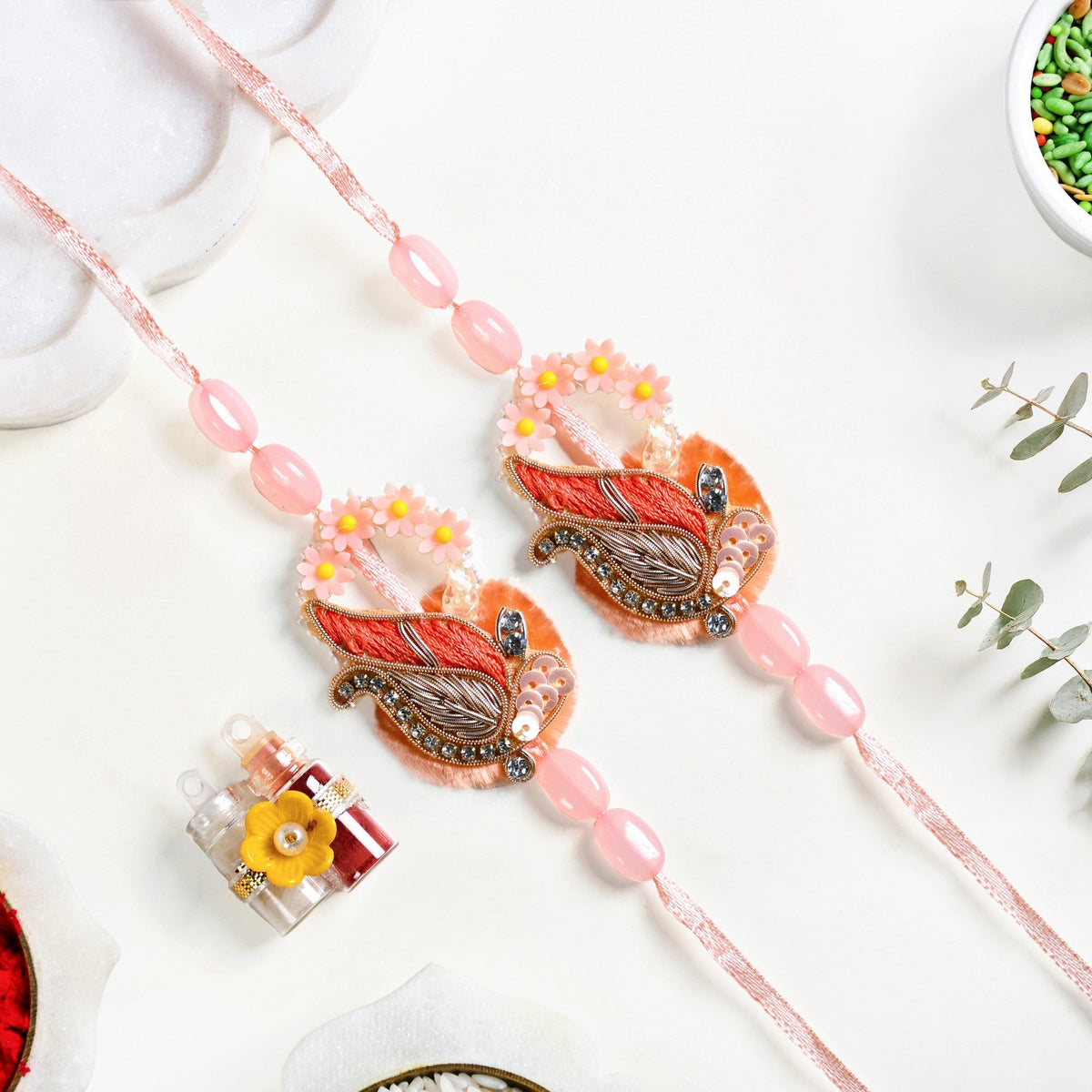 Infinite Floral Rakhi Gift Set Nestasia