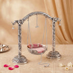 Pure Brass Silver Plated Jhula For Laddu Gopal Nestasia
