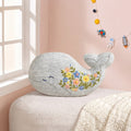 Whale Plush Sofa Cushion 50x27cm Nestasia