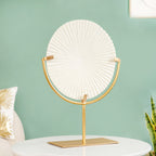 White Ribbed Disc Home Decor Nestasia