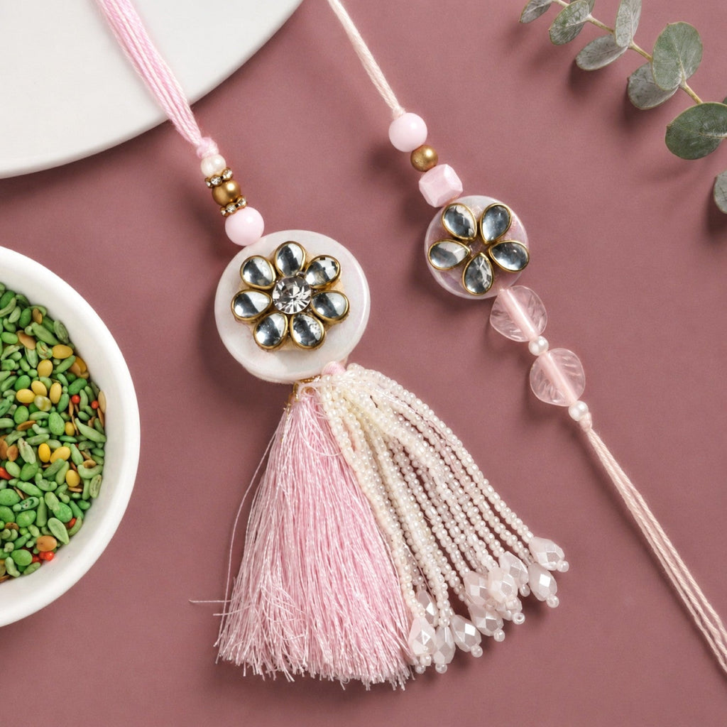 Rosetta Charm Rakhi And Lumba Gift Set Nestasia