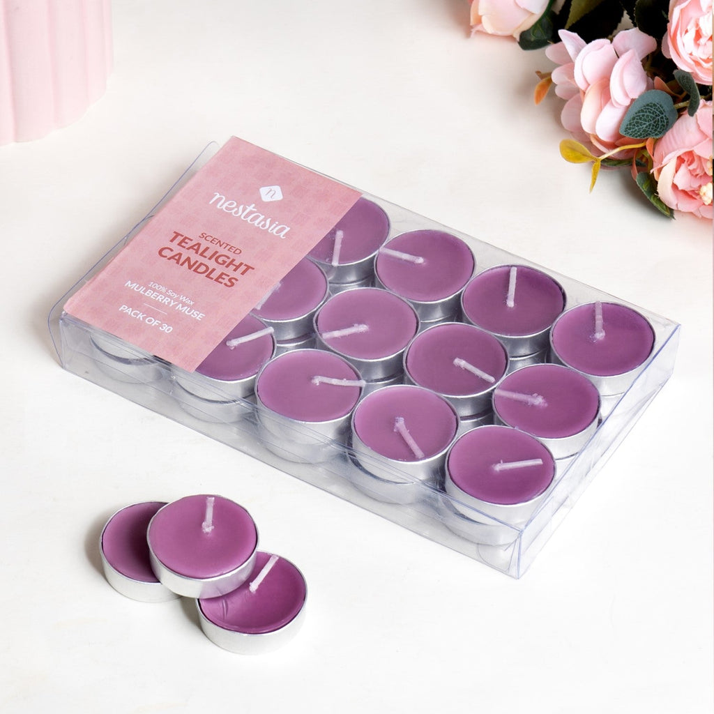 Mulberry Muse Fragrant Tealights Set Of 30 Nestasia