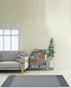 Natural Grey Handloom Cotton Bedside Runner For Bedroom And Living Area
