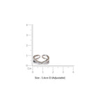Criss Cross Silver Stone Ring Nestasia