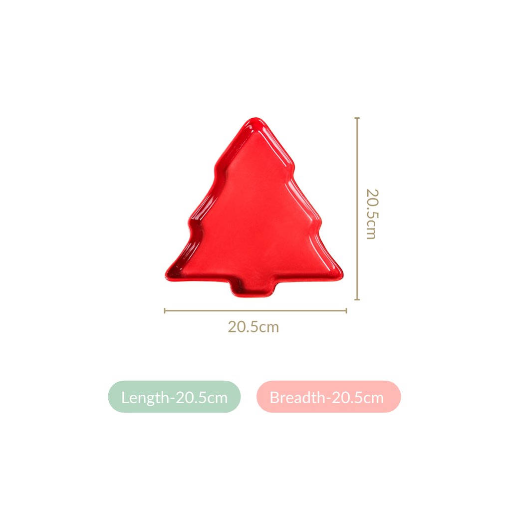 Christmas Tree Snack Plates Set Of 3 Nestasia