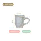 Set Of 6 Sera Light Green Ceramic Coffee Mug 250ml Nestasia