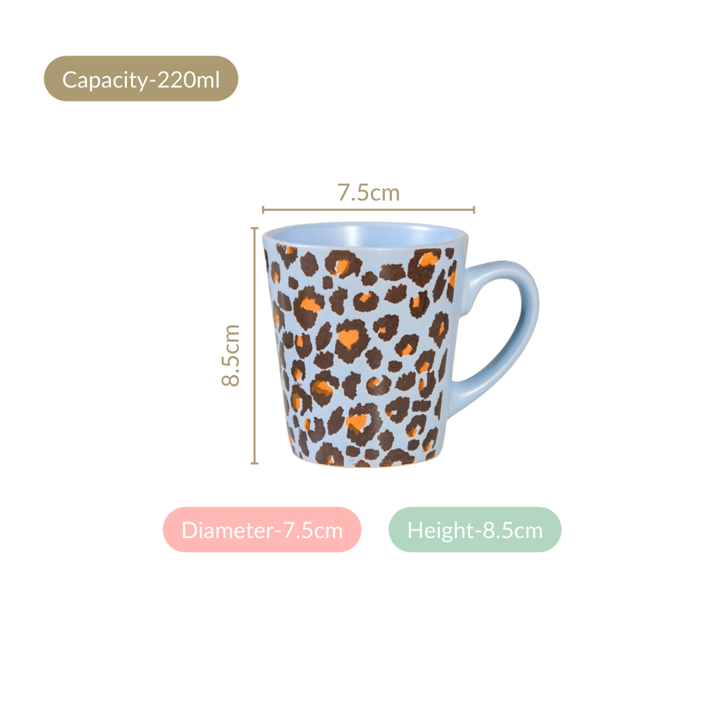 Urban Safari Set Of 6 Coffee Mug 220ml Nestasia