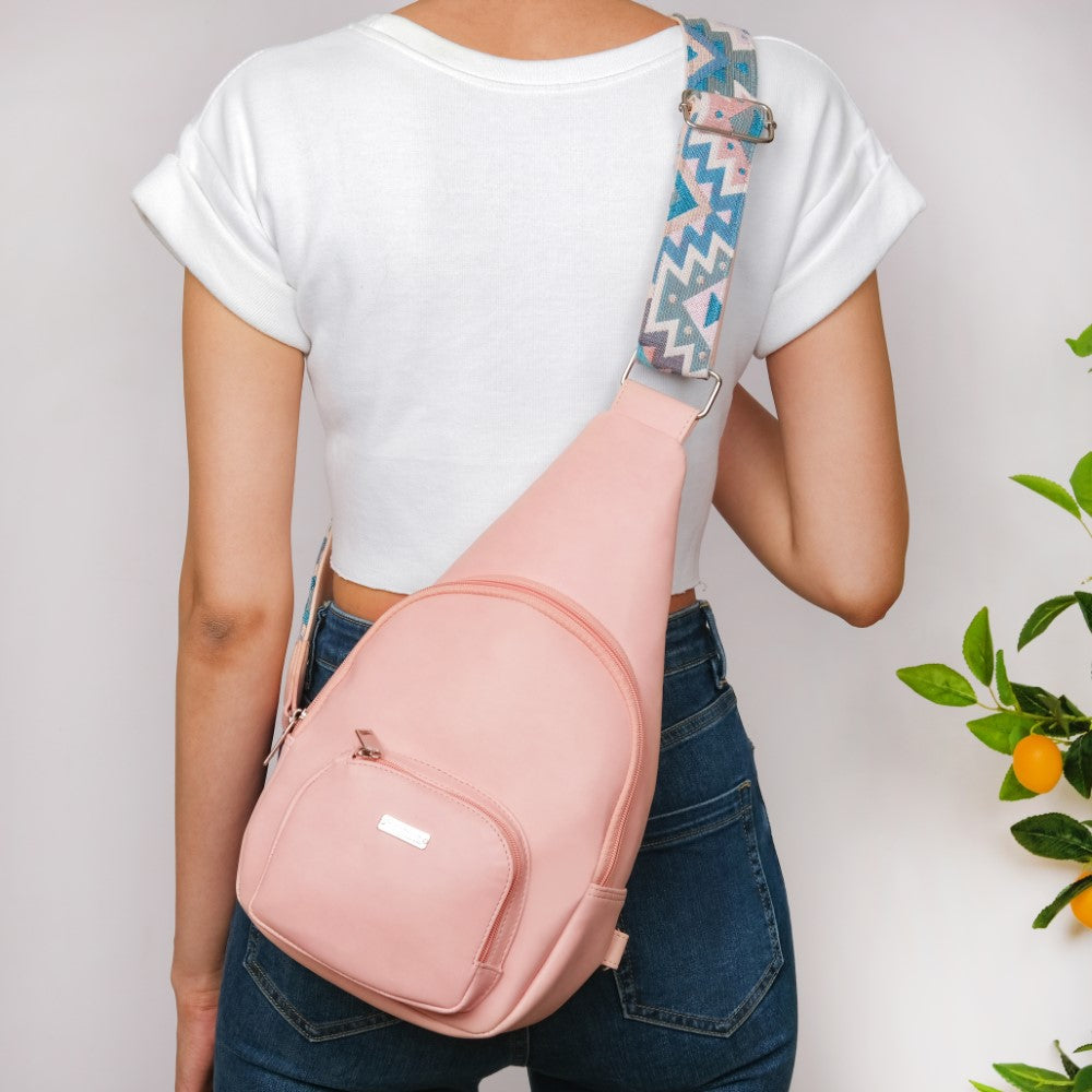 Voyager One Shoulder Cross Body Bag Pink Nestasia