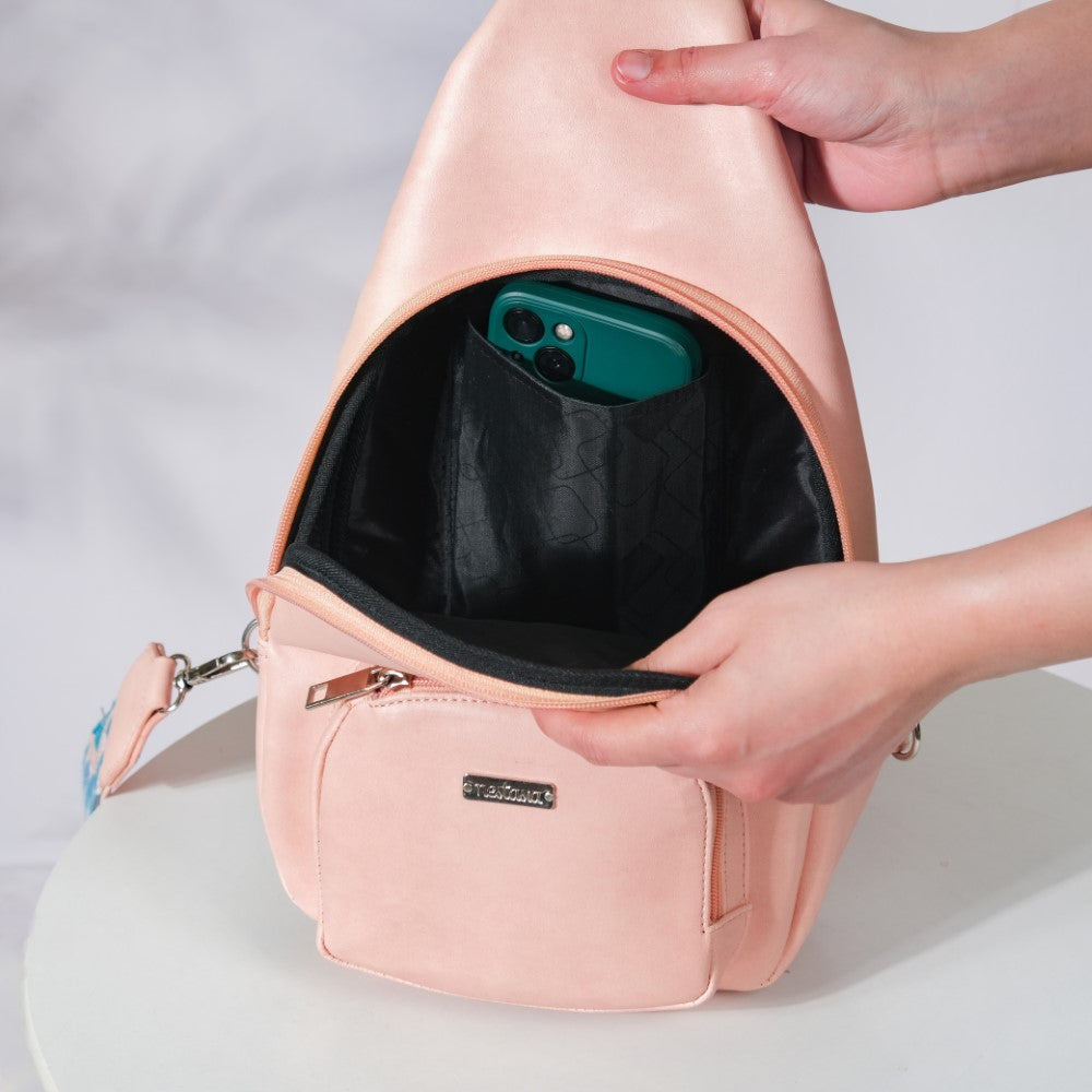 Voyager One Shoulder Cross Body Bag Pink Nestasia