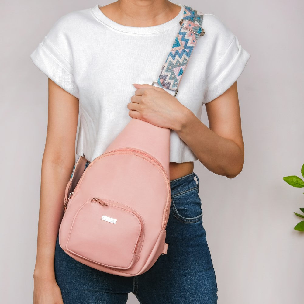 Voyager One Shoulder Cross Body Bag Pink Nestasia