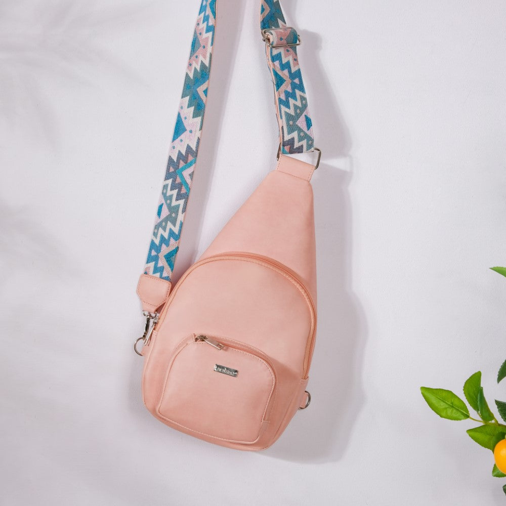 Voyager One Shoulder Cross Body Bag Pink Nestasia