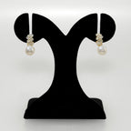 Crystal Classic Pearl Drop Earrings Nestasia