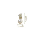 Crystal Classic Pearl Drop Earrings Nestasia