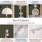 Vintage Glory Crystal LED Table Lamp Nestasia