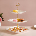 Sugar Square White 3-tier Cupcake Stand Nestasia