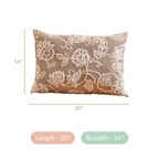 Artisanal Embroidered Couch Cushion Cover 20x14 Inch Nestasia