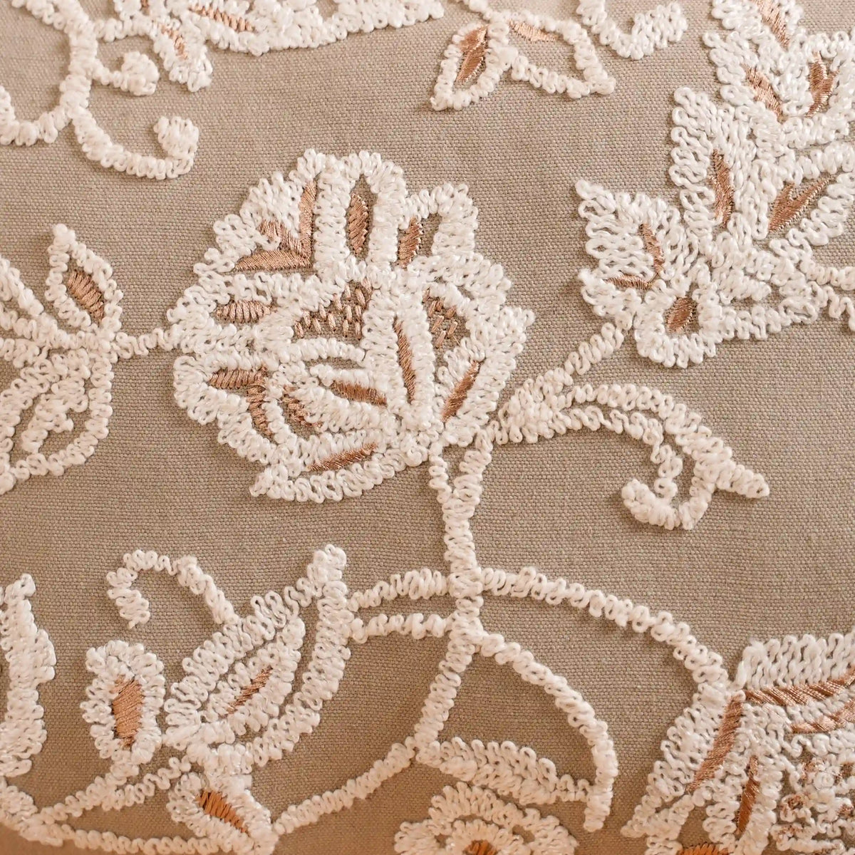 Artisanal Embroidered Couch Cushion Cover 20x14 Inch Nestasia