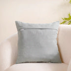 Embroidery Linen Cushion Cover Grey 16x16 Inch Nestasia