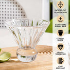 Cut Glass Ball Cocktail Glass Set Of 6 180ml Nestasia