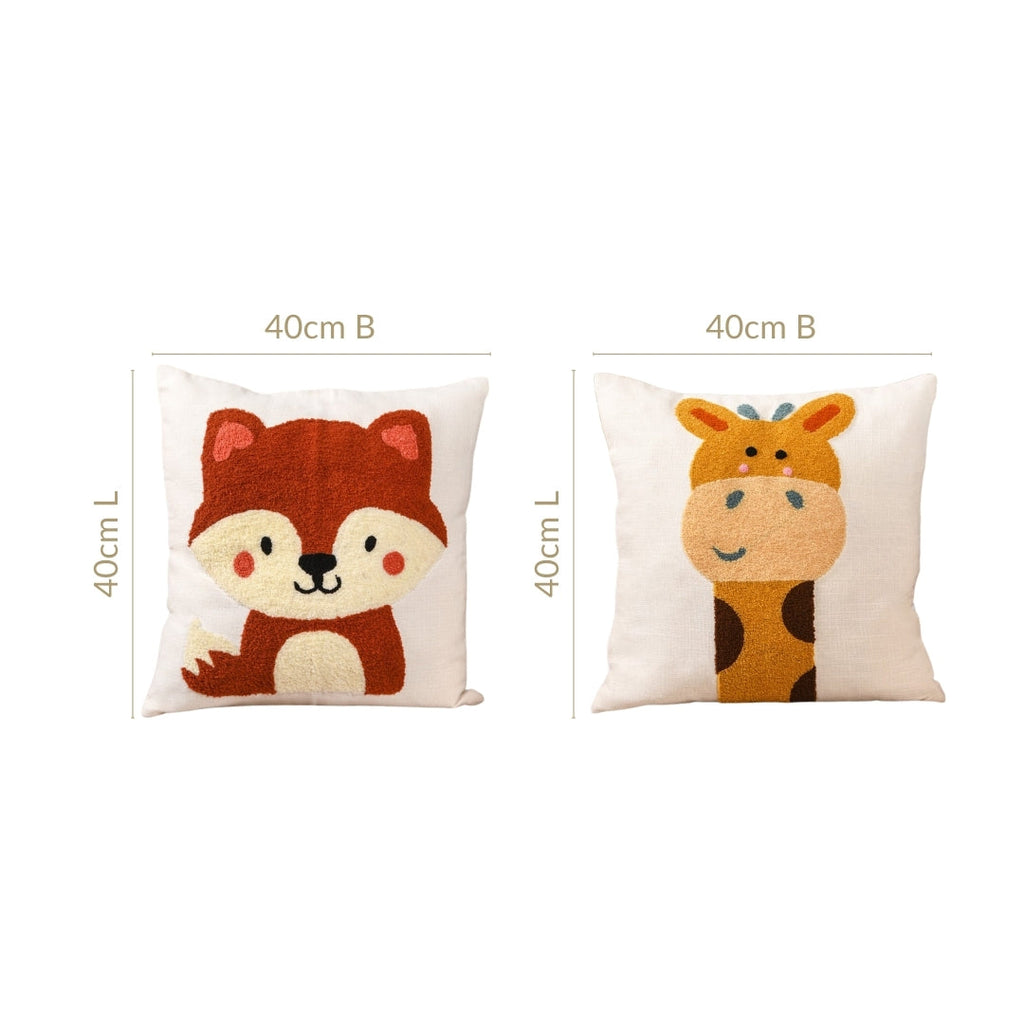 Savanna Stories Embroidered Cushion Cover Set Of 2 40x40cm Nestasia