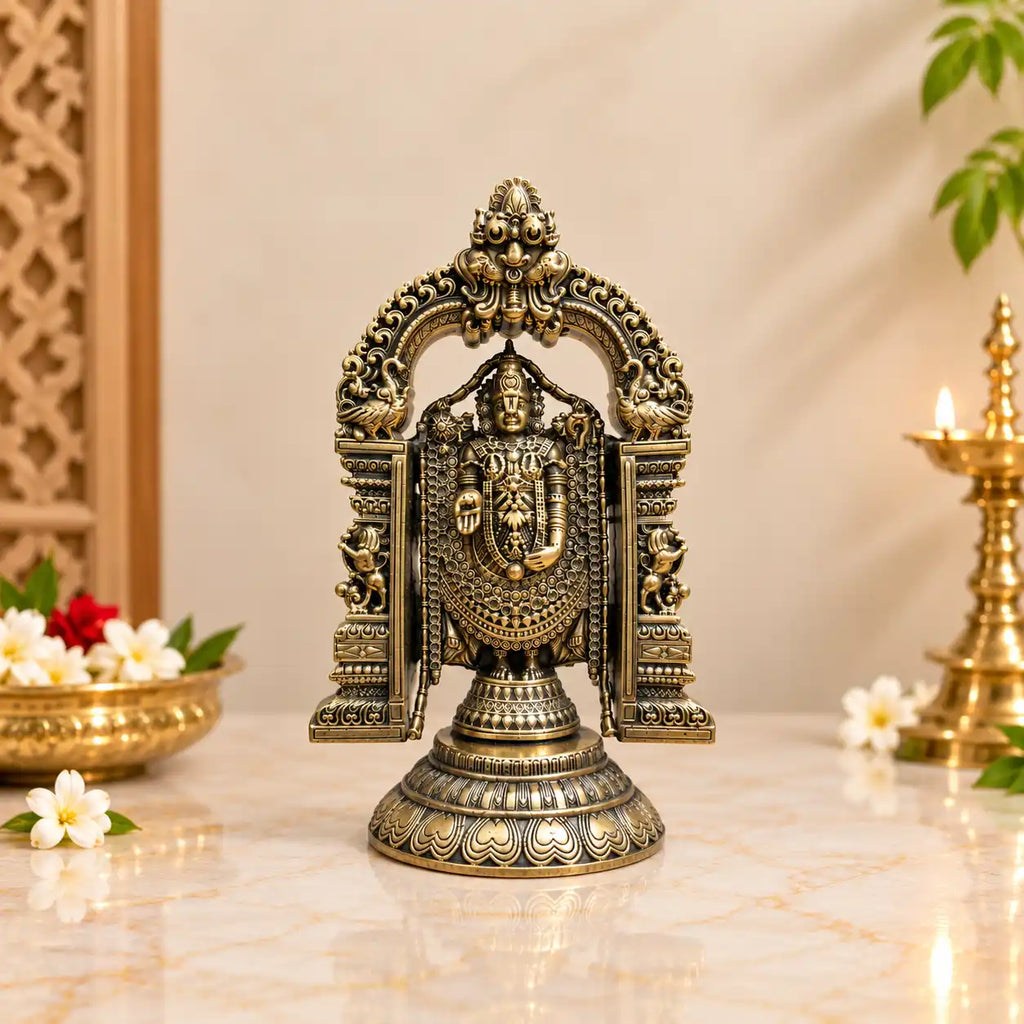 Brass Tirupati Balaji/Venkateshwar lightweight Idol Vedansh Craft