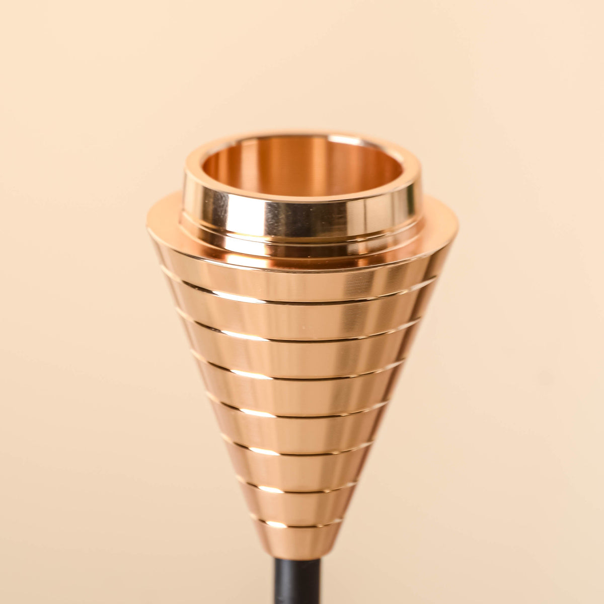Golden Tip Candle Stand Set Of 3 Nestasia