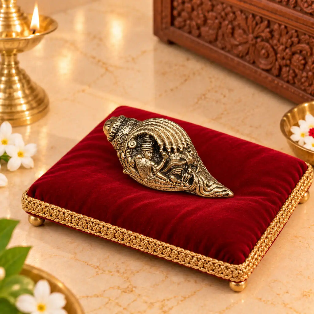 Brass Lightweight Vishwaroopam Vishnu Conch Vedansh Craft