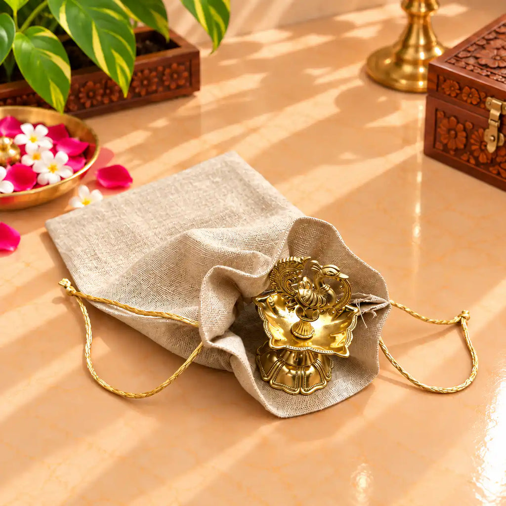 Brass Pooja Potli Gift Hamper: Bulk Corporate Gifting Vedansh Craft