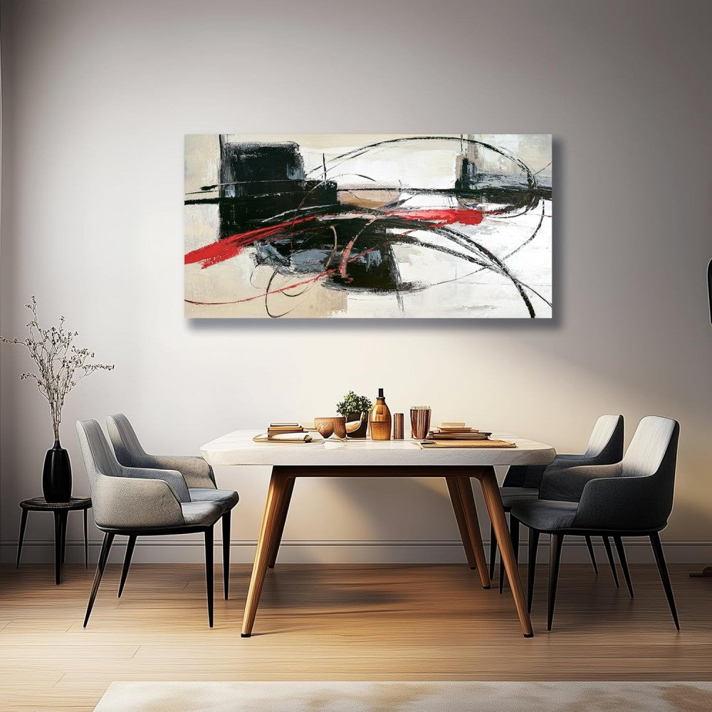 Handmade Oil Painting Canvas Wall Art Decoration Abstract Lines For Home Living Room Decor Rolled Frameless Unstretched Painting kafalo