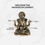 Pure Brass Ganesh Idol With Gift Box 5cm Nestasia