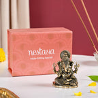 Pure Brass Ganesh Idol With Gift Box 5cm Nestasia